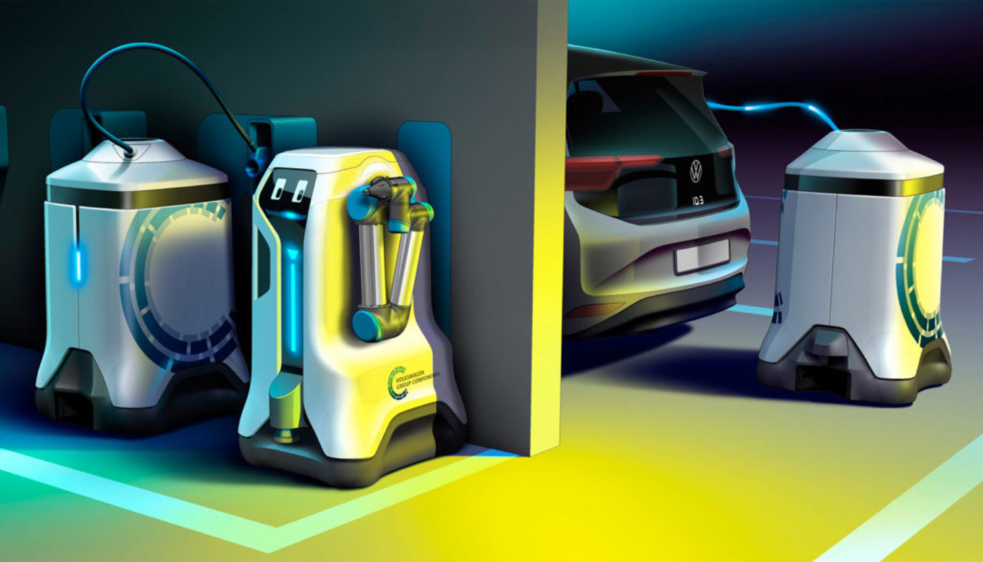 Volkswagen opracuje robota, który będzie ładował samochody elektryczne