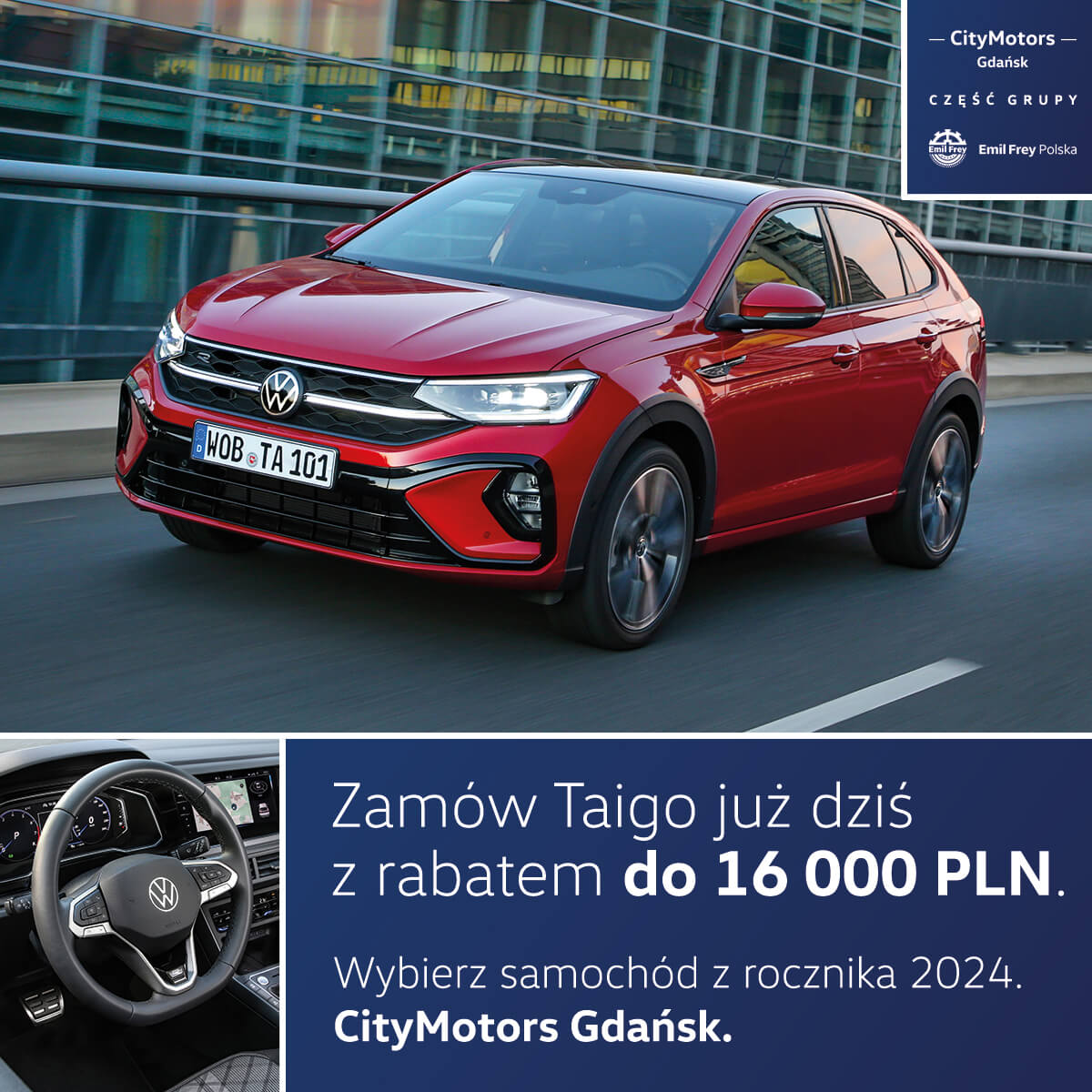 Taigo z rocznika 2024 z rabatem do 16 000 PLN