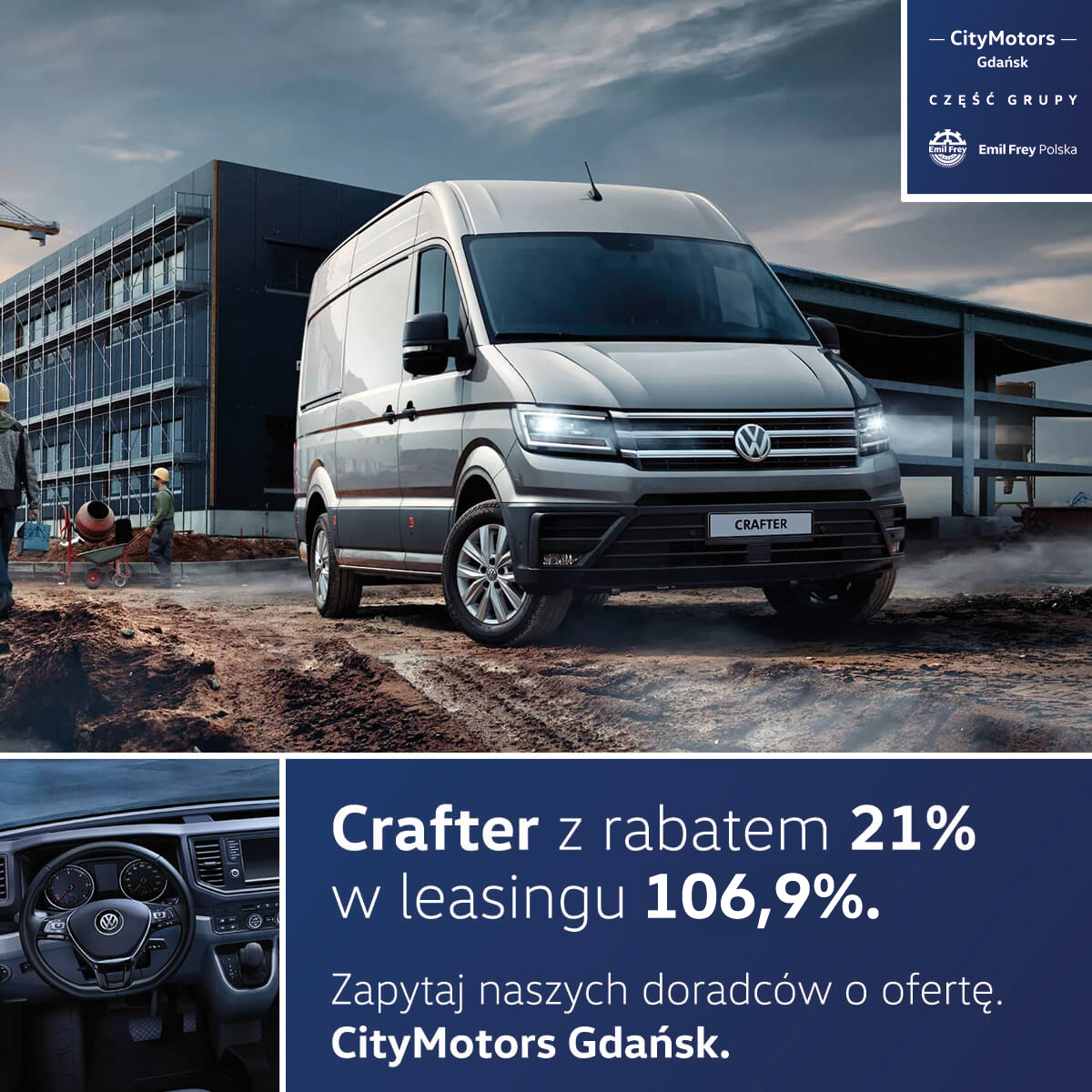 Crafter w specjalnej ofercie - leasing 106.9%