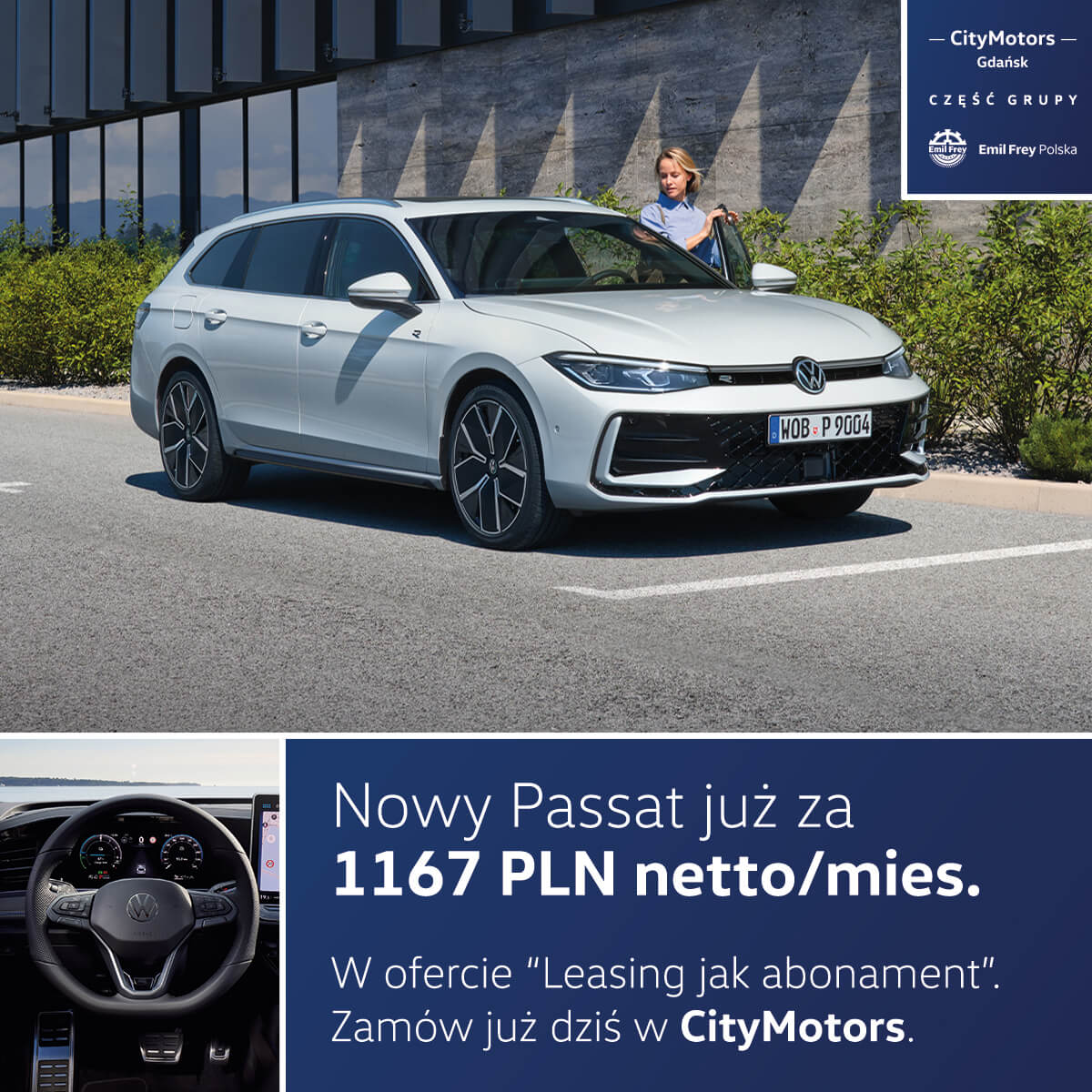 Passat już za 1167 PLN netto_mies. - leasing